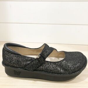 Alegria Day 533 Clogs Wedges Platform Chef Nurse MJ Shoes Black Gold 39 ($) 4545